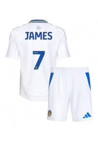 Leeds United Daniel James #7 Babytruitje Thuis tenue Kind 2024-25 Korte Mouw (+ Korte broeken)